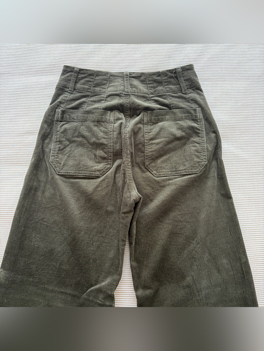 Maeve by Anthropologie Colette Corduroy Wide-Leg Pants in Moss - Picture 11 of 11